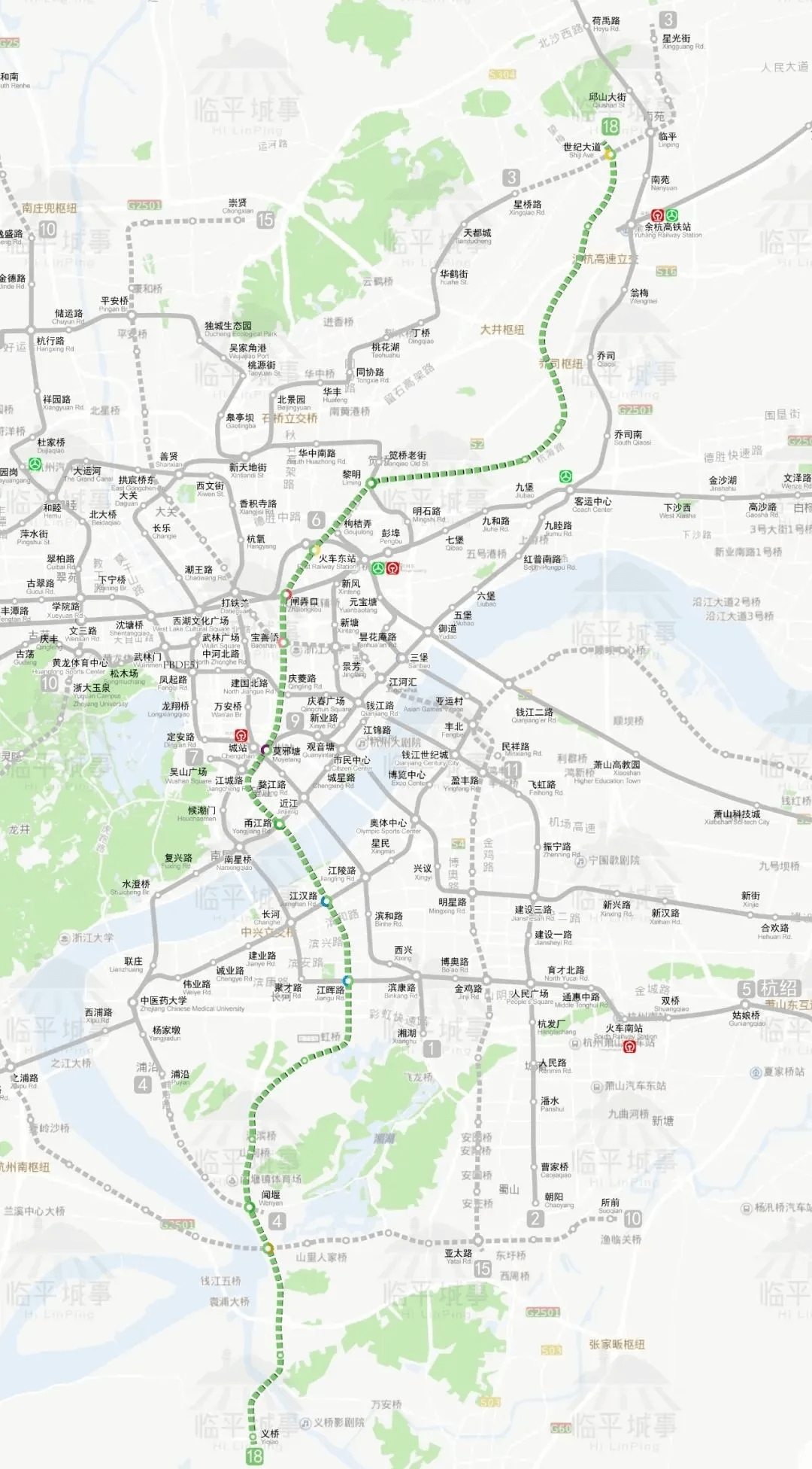 杭州地铁规划图(2025至2035地铁规划图)